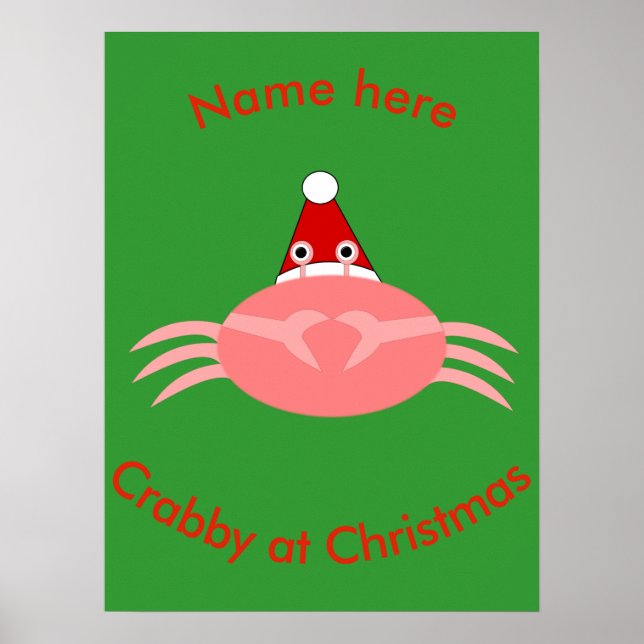 Poster personnalisé du crabe de Noël (Devant)