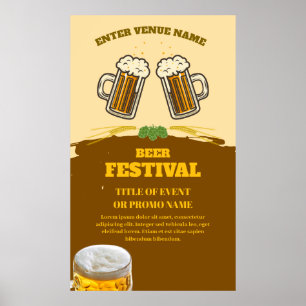 Poster personnalisé du Festival de la bière
