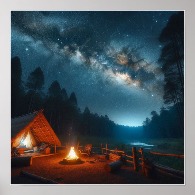 Poster personnalisé du mur du camping (Devant)