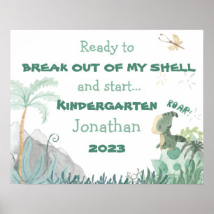 Poster personnalisé du premier jour de l'école 202