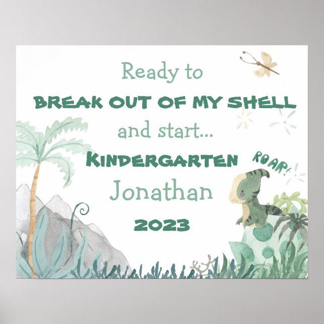 Poster personnalisé du premier jour de l'école 202 (Devant)