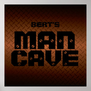 Poster personnalisé en cuivre Diamondplate Man Cav
