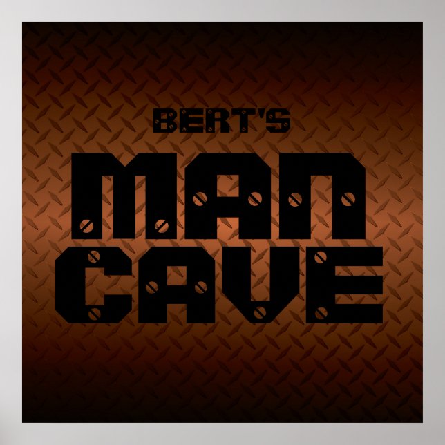 Poster personnalisé en cuivre Diamondplate Man Cav (Devant)