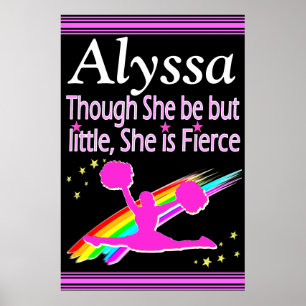 POSTER PERSONNALISÉ EN FIERCE NOIR ET ROSE