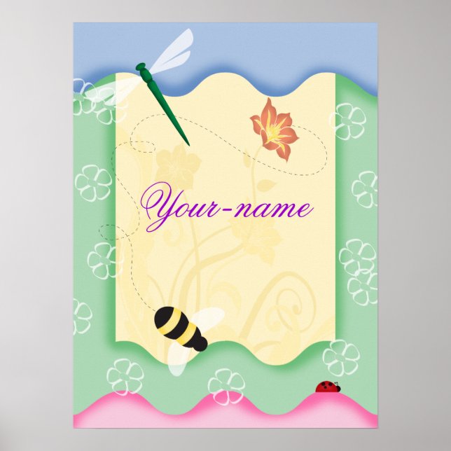 Poster personnalisé Flower Bee (Devant)