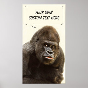 Poster personnalisé Funny Gorilla