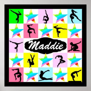POSTER PERSONNALISÉ GYMNASTICS SUPER STAR