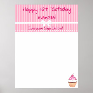 Poster Personnalisé Happy Birthday Autographes