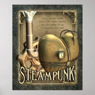 Poster personnalisé I Heart Steampunk
