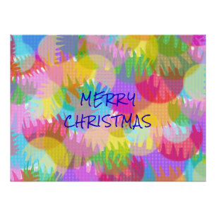 POSTER PERSONNALISÉ JOYEUX DE COULEUR ÉPARGNÉE NOËL