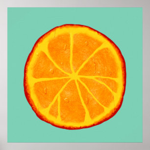 Poster personnalisé Juicy Orange Slice