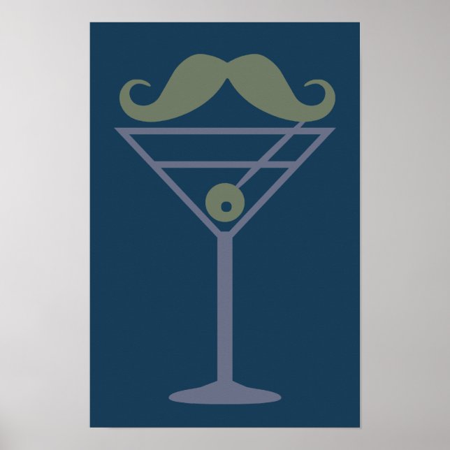 Poster personnalisé Martini Mustache (Devant)