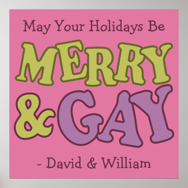 Poster personnalisé Merry & Gay (Devant)