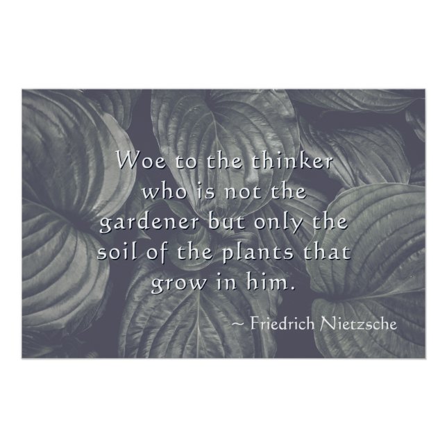 Poster Personnalisé Nietzsche Hosta Feuilles (Devant)