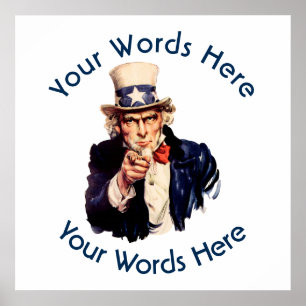 Poster personnalisé Oncle Sam