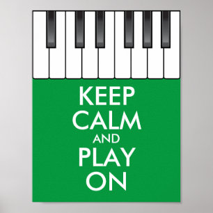 Poster Personnalisé piano GARDEZ de CALME et de JEU