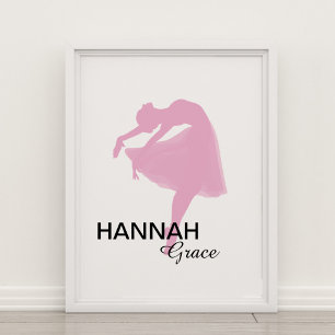 Poster personnalisé Pink Ballerina