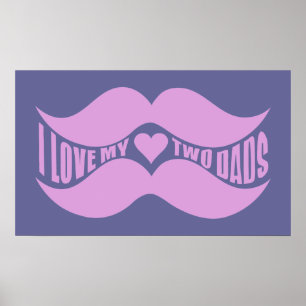 Poster personnalisé Pink Mustaches