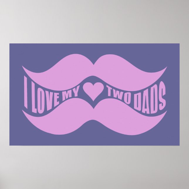 Poster personnalisé Pink Mustaches (Devant)