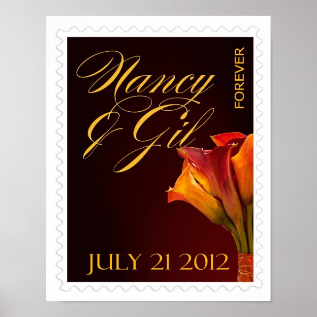 Poster personnalisé pour le mariage (Devant)