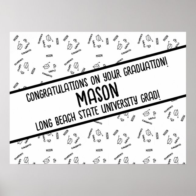 Poster personnalisé pour les diplômés (Devant)