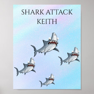 POSTER PERSONNALISÉ "SHARK ATTACK"