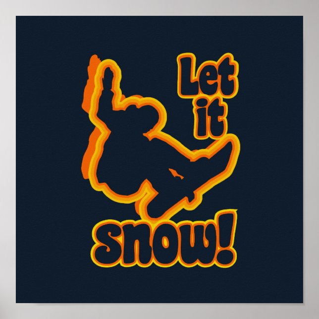 Poster personnalisé Snowboard (Devant)