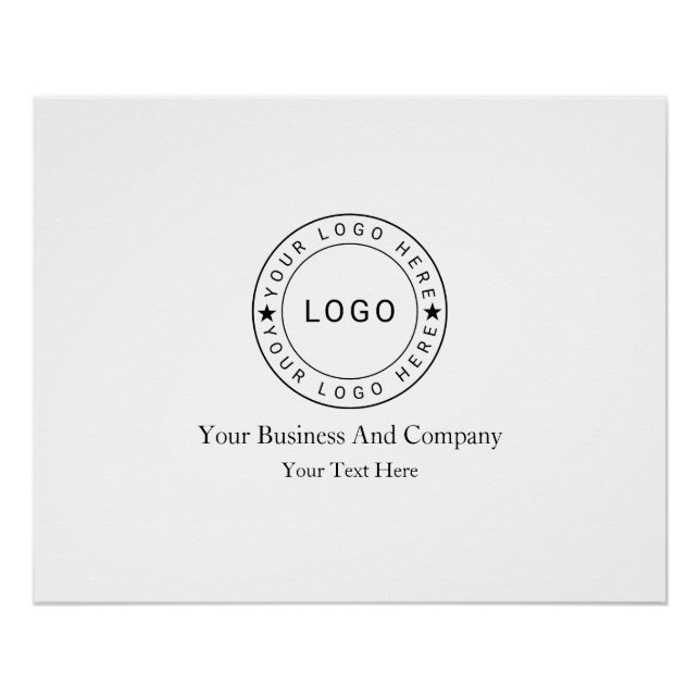 Poster Personnalisé votre logo et texte (Devant)