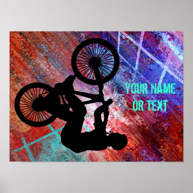 Poster Personnaliser BMX Rusty Grunge (Devant)