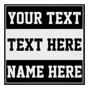 Poster Personnaliser personnaliser nom texte personnalise