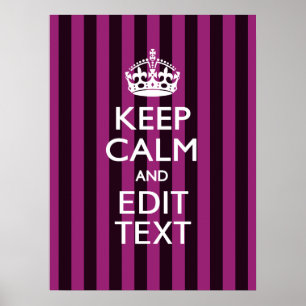 Poster Personnalized KEEP CALM and Your Text on Pink