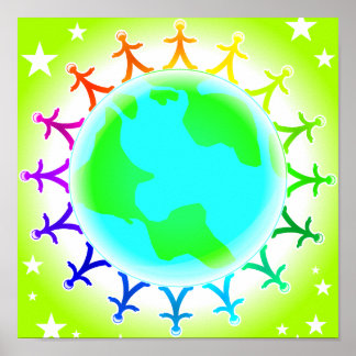 Poster Personnes unies dans le monde entier