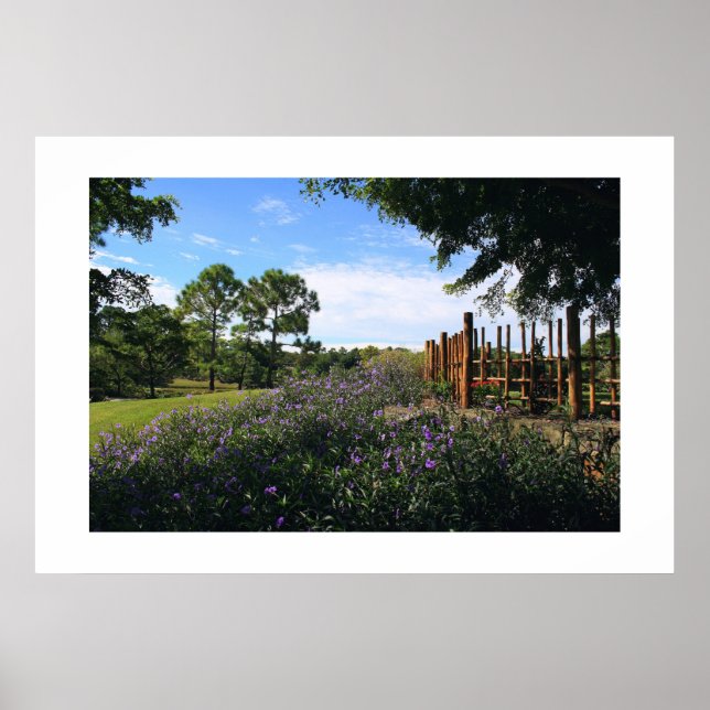 Poster Perspective de la clôture en bambou (Devant)