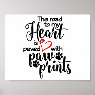 Poster Pet Paw Heart