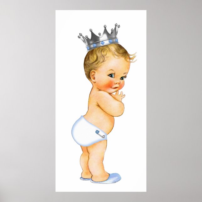 Poster Petit Baby shower Prince (Devant)