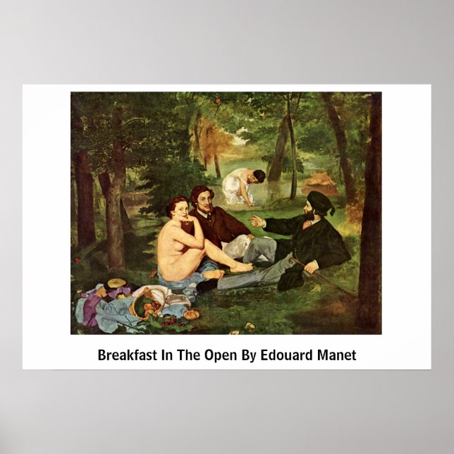 Poster Petit Déjeuner En Plein Air D'Edouard Manet (Devant)