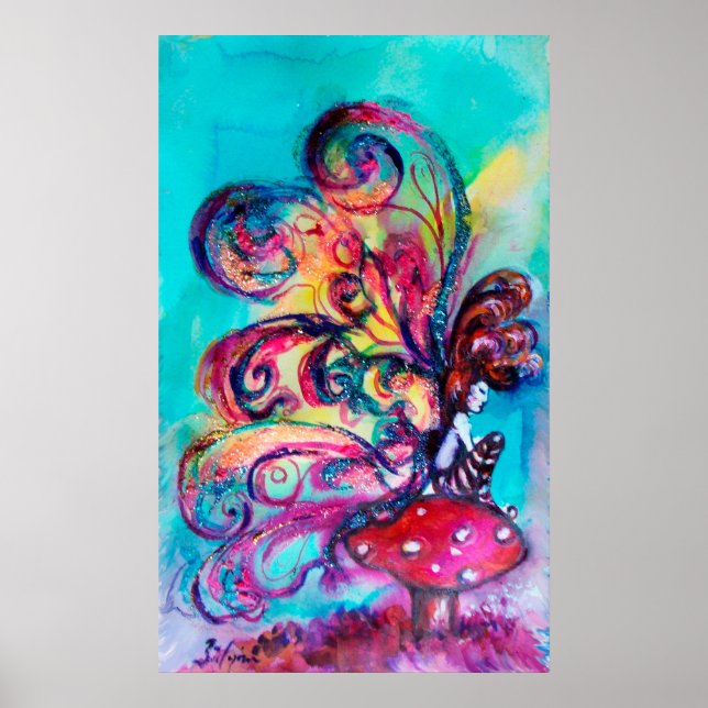 Poster Petit Elfe de Champignons (Devant)