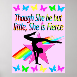 POSTER PETIT MAIS FIERCE RAINBOW GYMNASTICS DESIGN
