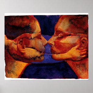 Poster Petit miroir jumeau avec figure