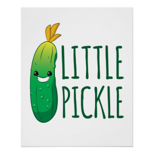 Poster Petite chiche mignonne chiche verte portant des lu