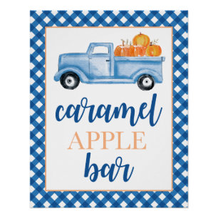 Poster Petite citrouille bleue Nourriture d'anniversaire 