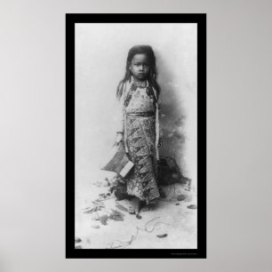 Poster Petite fille à Java, Indonésie 1898