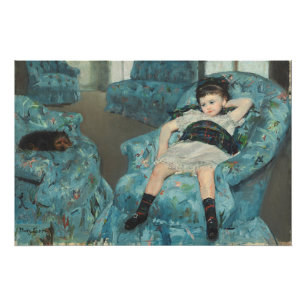 Poster Petite fille dans un fauteuil bleu, 1878 (oi
