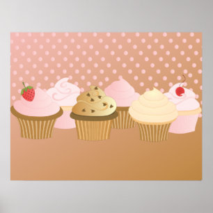 Poster Petits gâteaux de concepteur