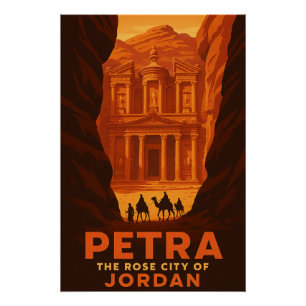 Poster Petra - La ville Rose de Jordanie