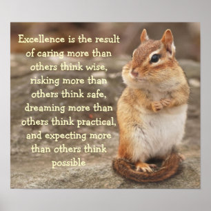 Poster Peu d'affiche de citation d'excellence de tamia