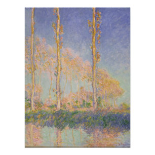 Poster Peupliers, paysage impressionniste, Claude Monet