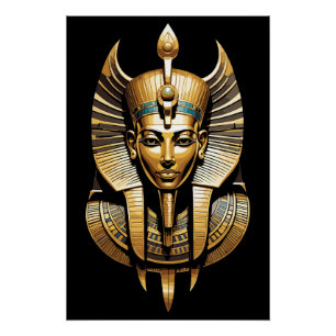 Poster Pharaon d'or en Regal Headdress Art
