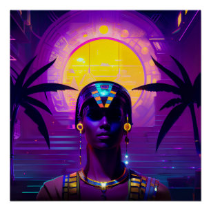 Poster Pharaon Synthwave
