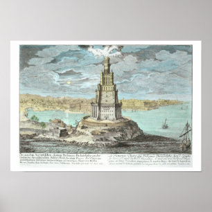 Poster Phare d'Alexandrie, construit par Ptolemy le Gre